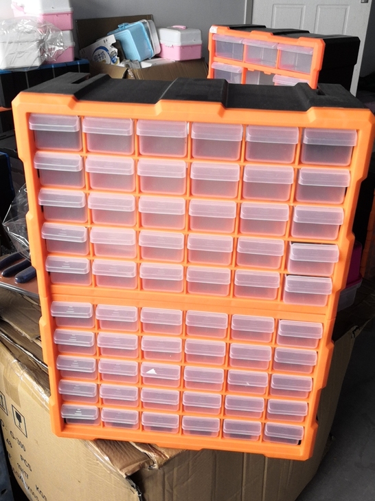 处理60格零件盒，大约有20个，没有包装轻...