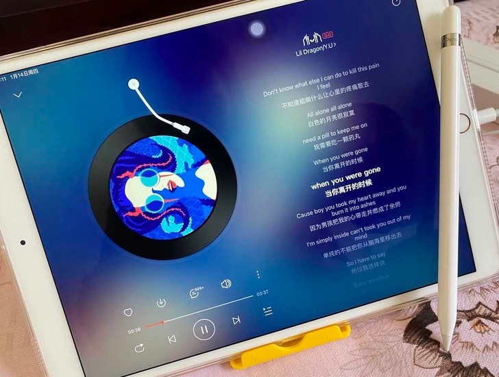 自用苹果平板电脑ipadair3网课考研游...