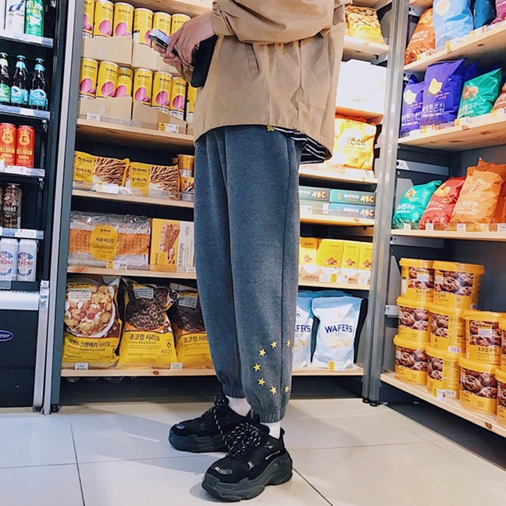 怪味少女裤子秋冬新款韩版百搭宽松bf显瘦加...