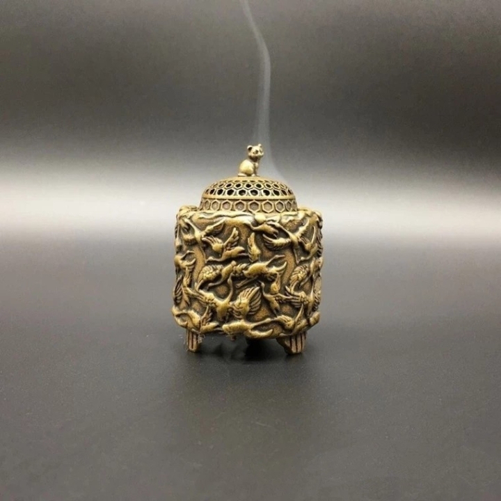 复古迷你千鹤鹤  熏香炉