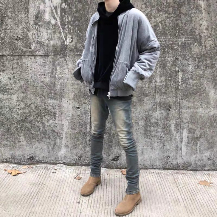 非amiri高街牛子裤，水泥洗水质感fog...