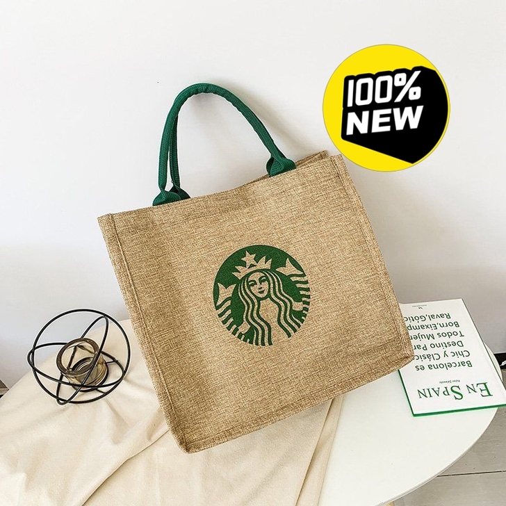 【清仓包邮】全新星巴克帆布包饭盒袋手提袋购...