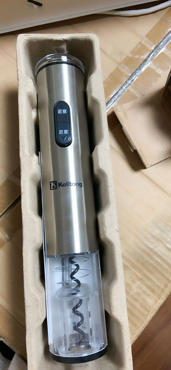 全新不锈钢电动红酒开瓶器，电池款，不锈钢材质
