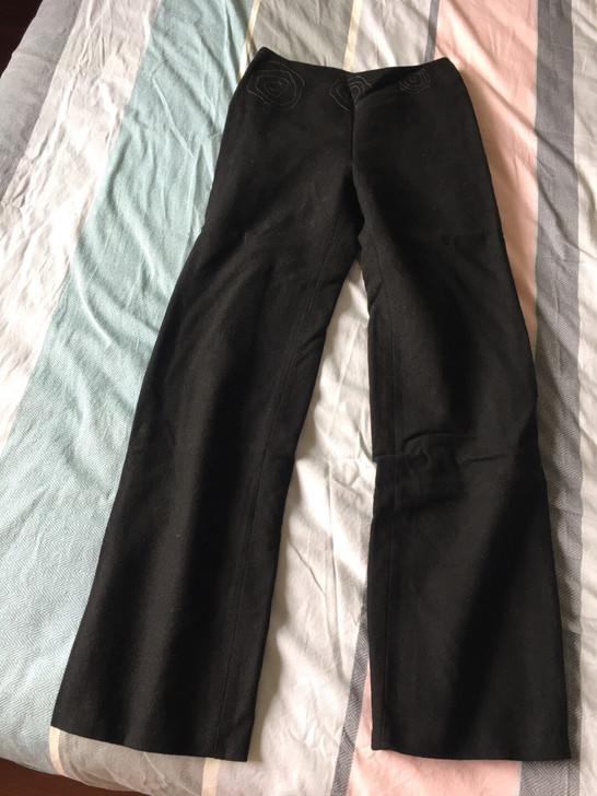 纳薇毛呢直筒裤，155S码，不退不换，包邮