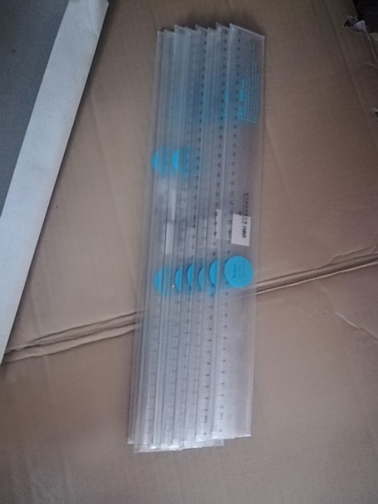 处理得力40厘米直尺1.5元一把，有8把全...