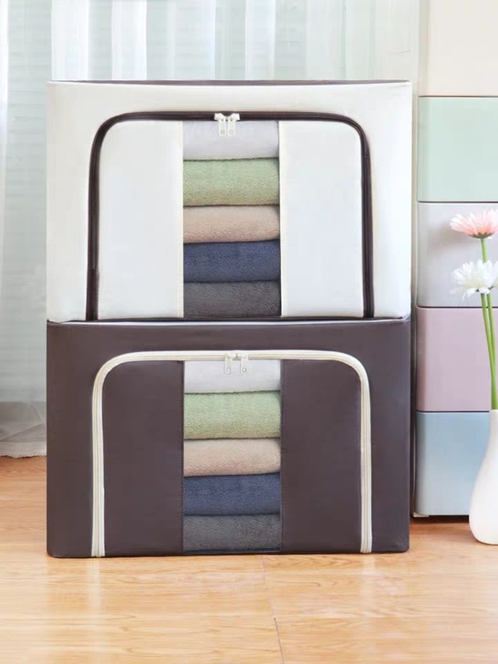 衣服收纳箱衣柜整理箱布艺储物箱收纳盒特大号...