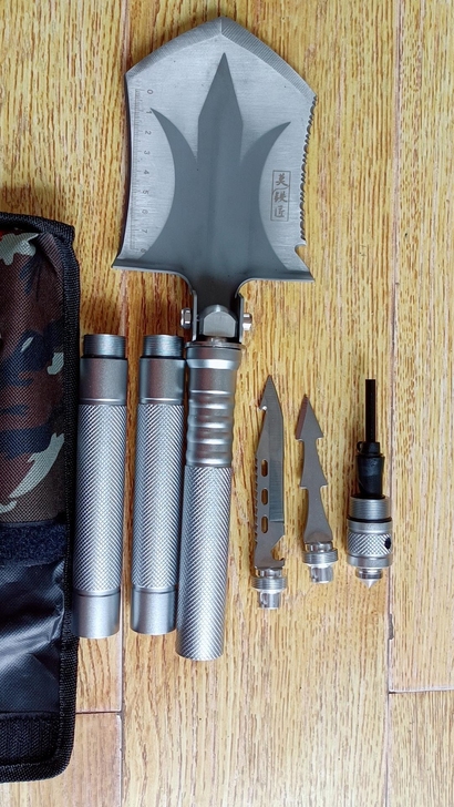 户外实体店不干了，还有几十把工兵铲，低价处...