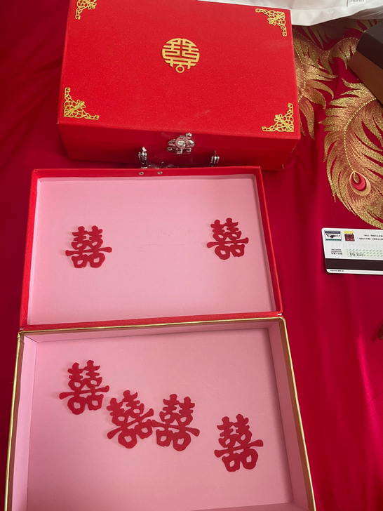 结婚彩礼盒子，订婚嫁妆盒子，三金盒子，送你...