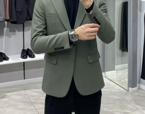 休闲西装2022春秋季新款男士韩版修身小西...