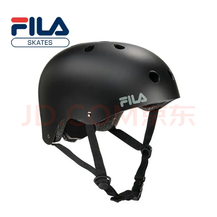 FLLA 斐乐专业轮滑护具儿童头盔 黑色L...