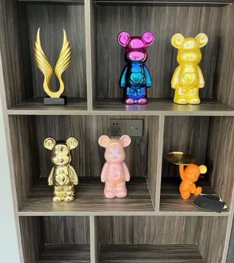 【 创意桌面摆件】轻奢暴力熊摆件家居客厅电...