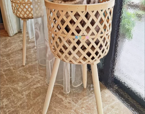 特价 北欧ins风客厅植物竹编花篮装饰龟背...