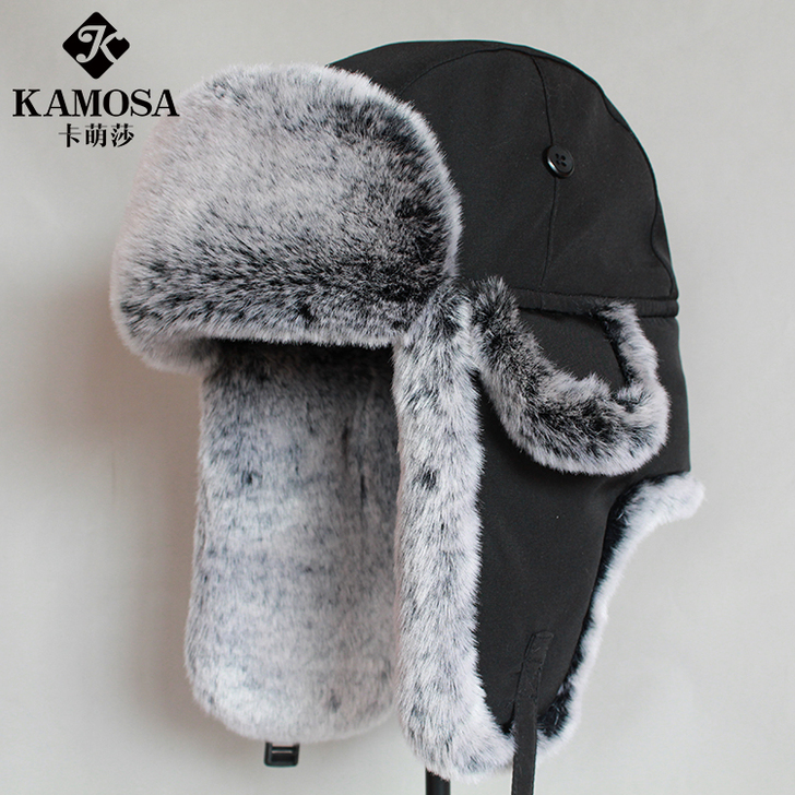 KAMOSA东北棉帽雷锋帽男女士帽子滑雪帽...