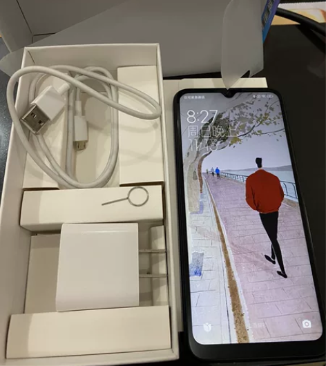 红米9a4+64全新仅拆封 有手机盒充电器...