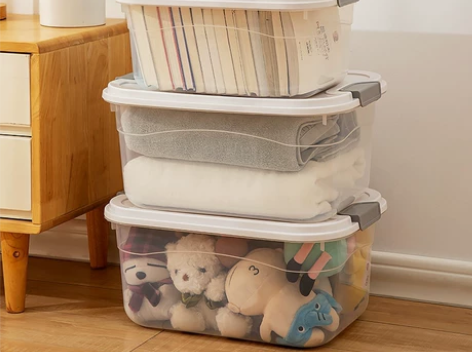 【清仓特价】家用衣柜收纳箱衣服玩具书本透明...