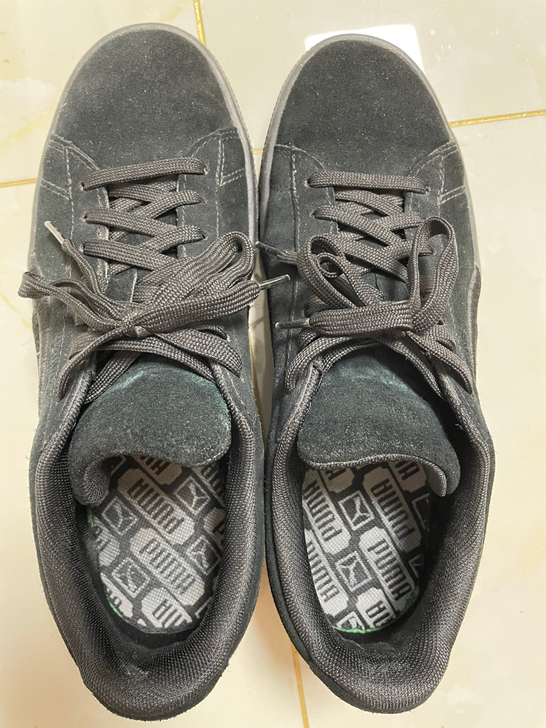 Puma彪马Suede黑色刺绣logo板鞋...