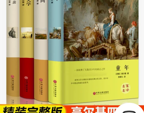 必读人间全套四本 童年 在人间 我的大学 ...