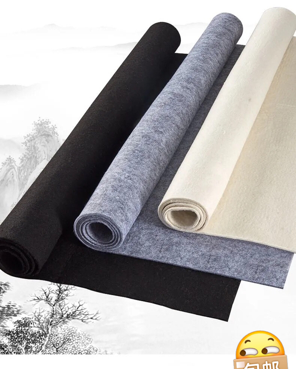 加厚羊毛书法毛毡垫，实体店一张22元，闲置...