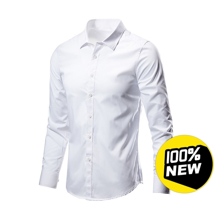 白衬衫男士长袖韩版潮流帅气深灰色衬衣职业商...