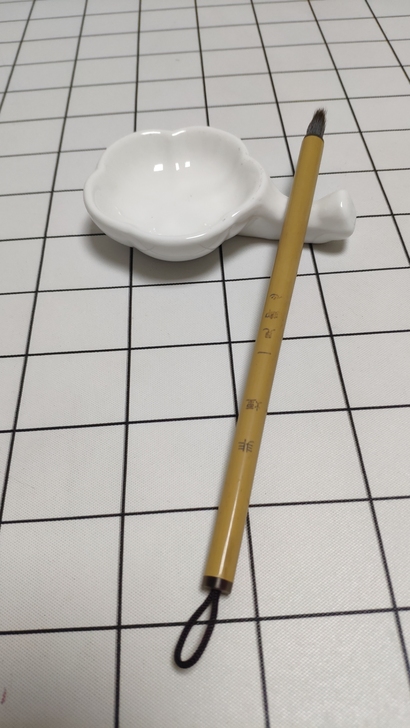 笔搁+毛笔,写小楷的,有使用痕迹,详细介绍...