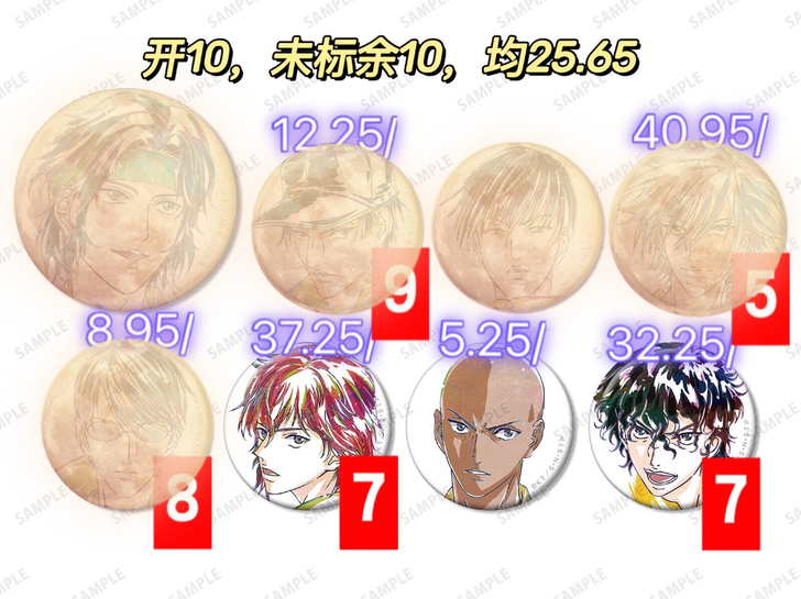 【拼团】网球王子 立海水彩二弹 吧唧