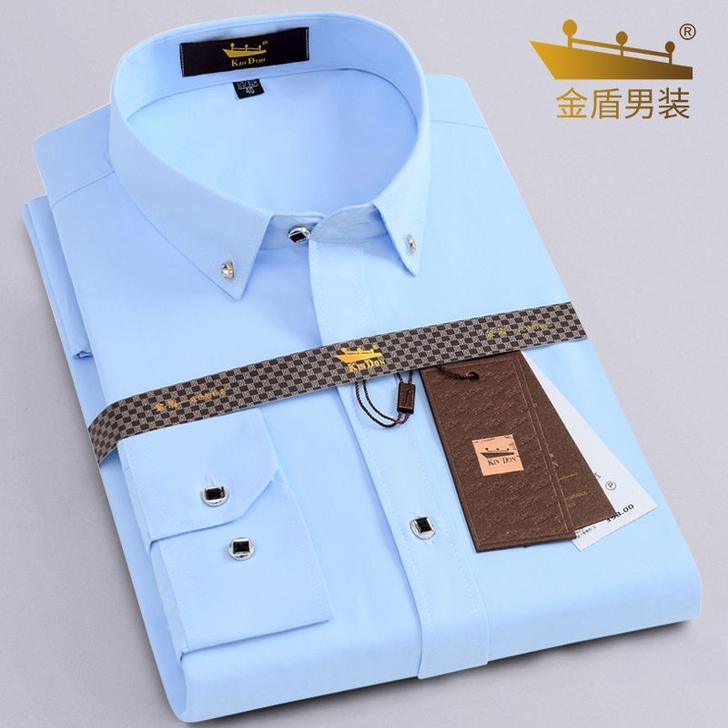 全新金盾男士长袖衬衫,韩版修身。商务正装,...