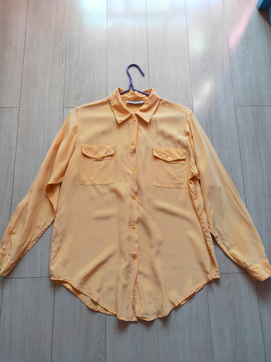 100%桑蚕丝男士长袖衬衫