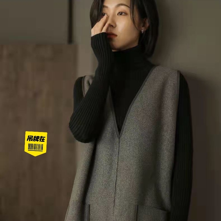 全新 高档背心裙秋冬新款韩版背带裙无袖直筒...