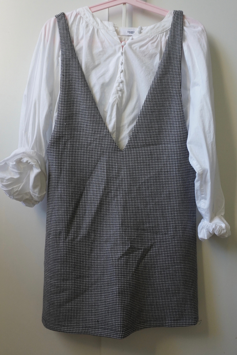 【Zara】秋冬千鸟格连衣裙背带裙实体店购入