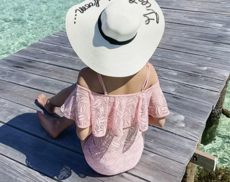 帽子女夏天沙滩帽海边百搭旅游出游度假网红草...