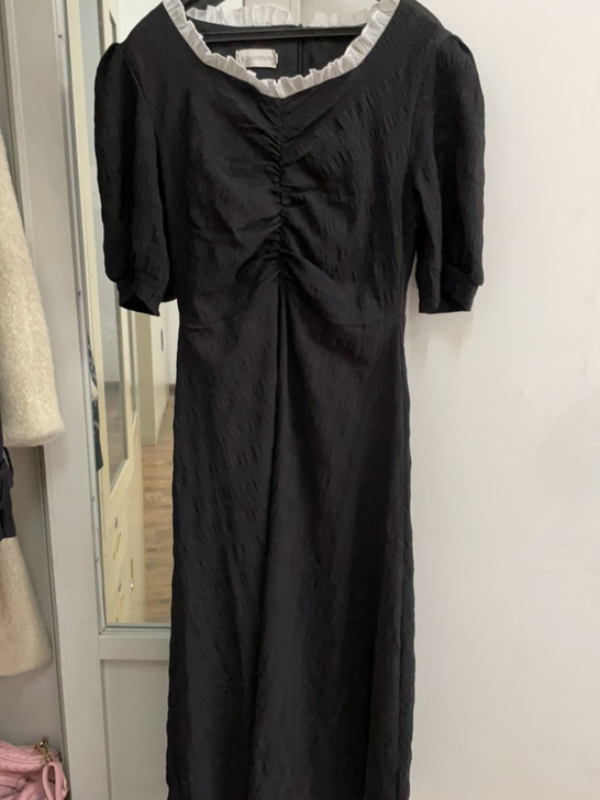 黑色显瘦雪纺长裙M码40