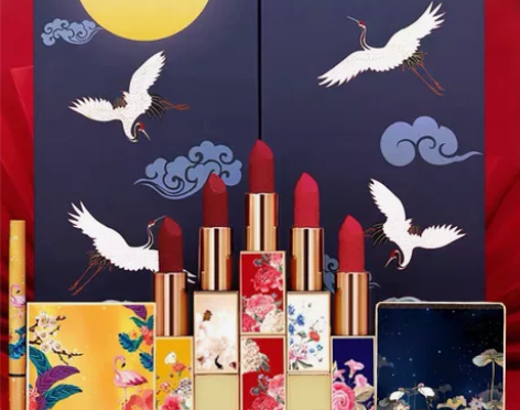 音乐雕花彩妆礼盒 爱礼一万年眼影口红礼盒 ...