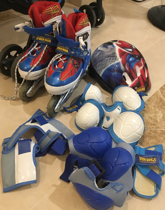 MESUCA麦斯卡儿童轮滑鞋-蜘蛛侠+全套...