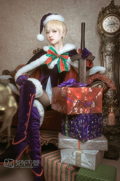 【包邮】圣诞装FATE黑saber 绝色漫...