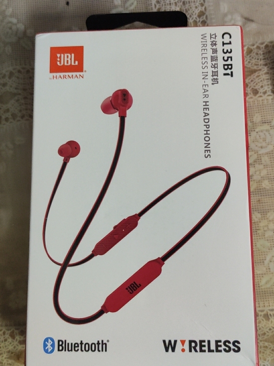 JBL C135BT 入耳式防水防汗无线蓝...