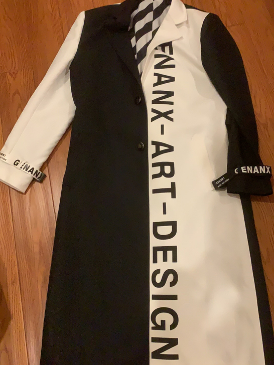 GENANX闪电潮牌风衣男中长款韩版秋季2...