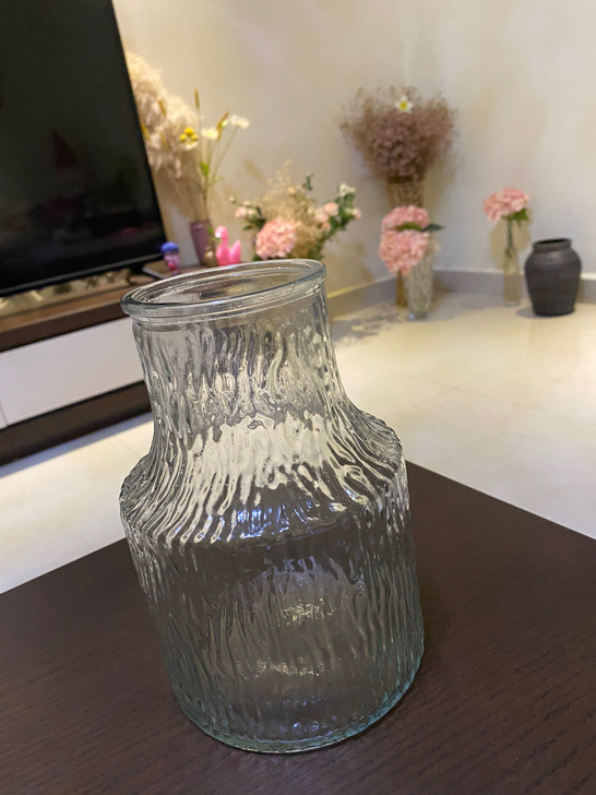 【清仓处理】冰川纹手工玻璃ins 风花瓶客...