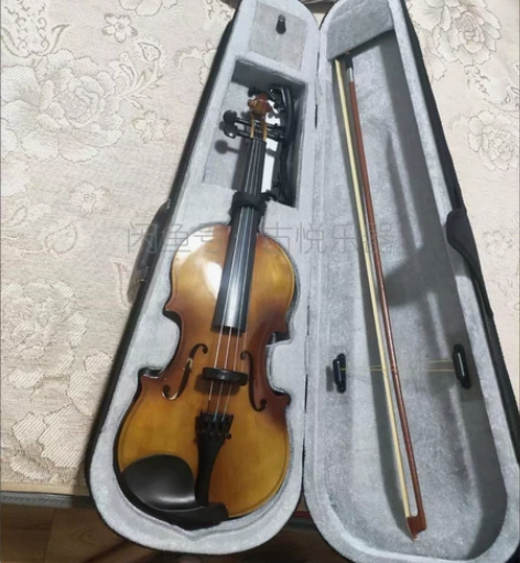 实木全新手工小提琴，原价在3000元左右。...