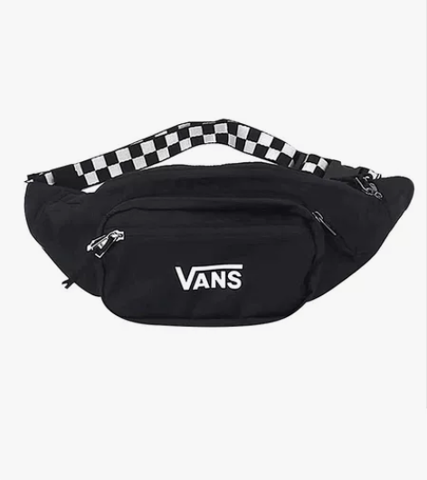 180入手的，vans范斯黑白棋盘格腰包户...
