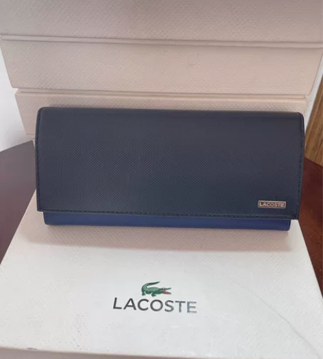 全新Lacoste女士长款钱包手拿包零钱包...