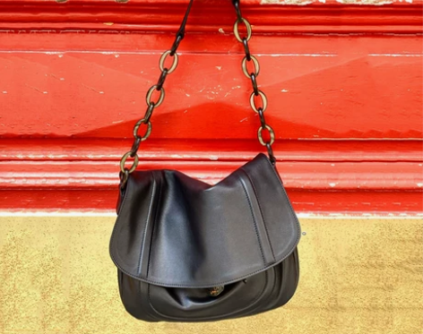 韩国小众设计师个性复古链条单肩包包女新款软...