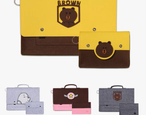 卡通手提毛毡电脑手提包14寸联想小新pro...