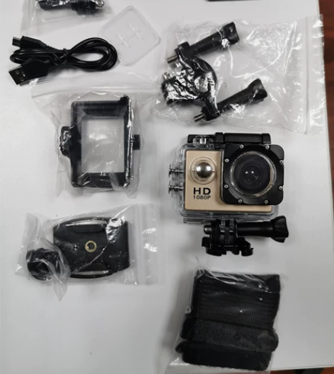 全新包邮金色运动摄像机潜水相机摩托车骑行防...