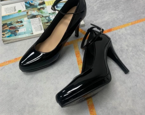 全新38码外贸女鞋黑色细跟高跟鞋时尚单鞋工...