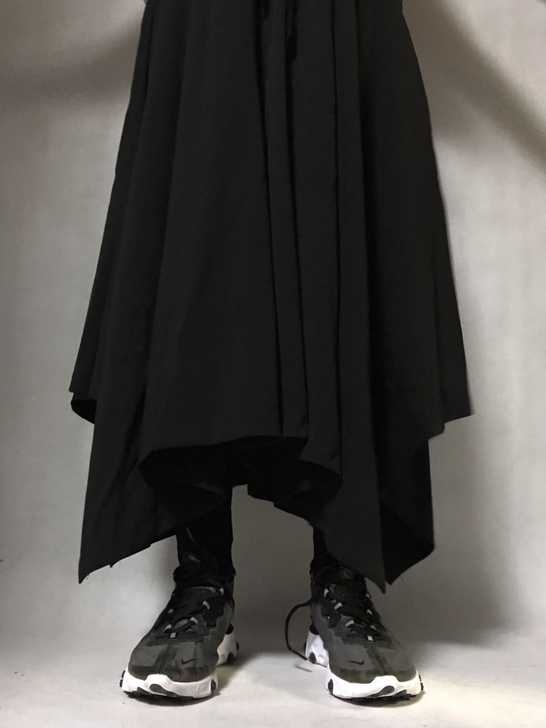 小众机能风裙裤垂感宽松休闲裤黑色不规则长武...