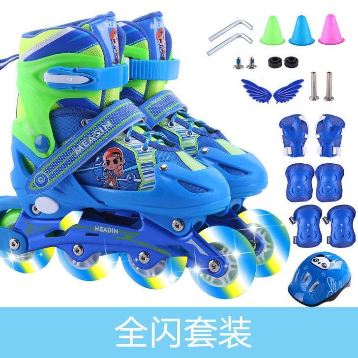 溜冰鞋儿童全套装3-5-6-8-10岁旱冰...