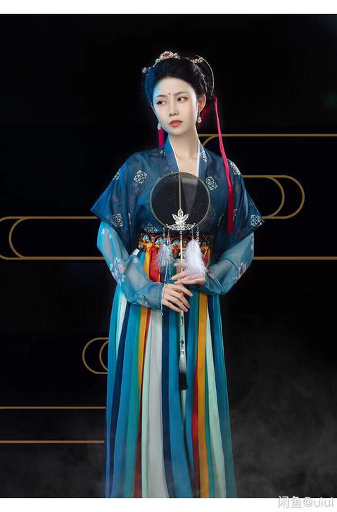 拾翠仙翎百花鸟图系列花朝记汉服原创唐制绣花...