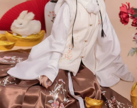 凌霄阁原创汉服女古装加绒加厚明制比甲汉元素...