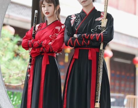 古装武侠风汉服女汉元素中国风日常改良毕业照...