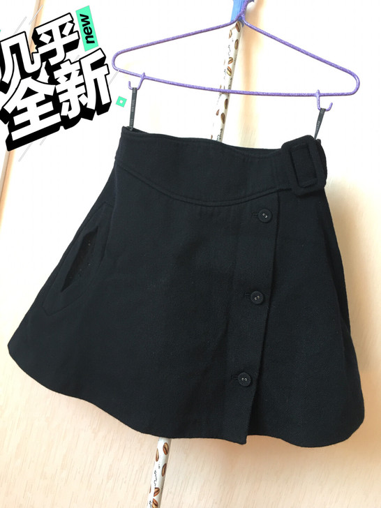 #藏青色A字裙L码包邮#